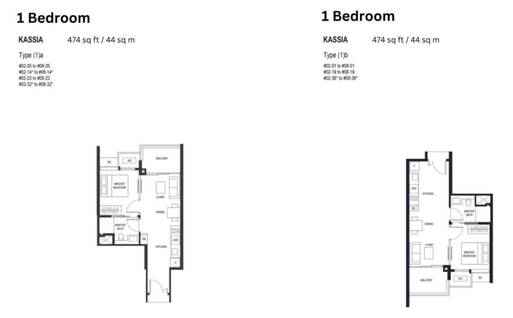 Kassia 1 Bedroom 474 sqf