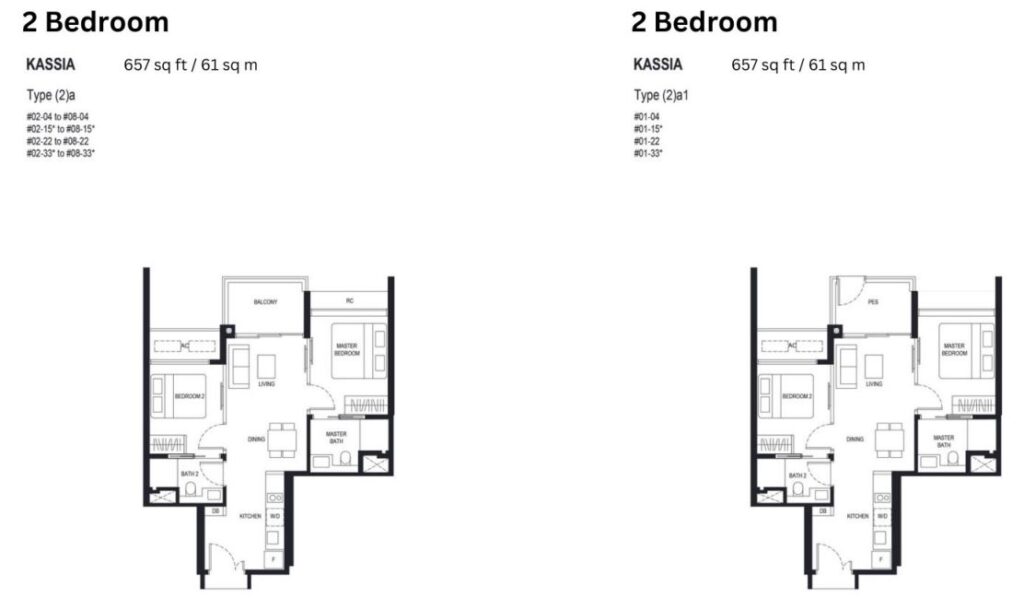 Kassia 2 Bedroom 657 sqf