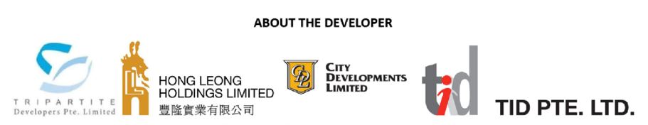 Logo of the Tripartite companies involved in the Kassia project, namely Hong Leong Holdings Limited, City Developments Limited and Tripartite Developers Pte Limited. Together it is known as TID Pte Ltd. 