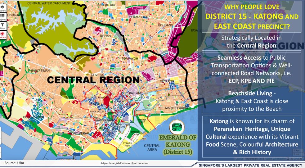 Picture of why District 15 of Singapore is so popular. It is no longer just about East Coast Park, District 15 with its rich history & culture is now a well connected district via a few expressways (PIE, KPE & ECP) and MRT network.