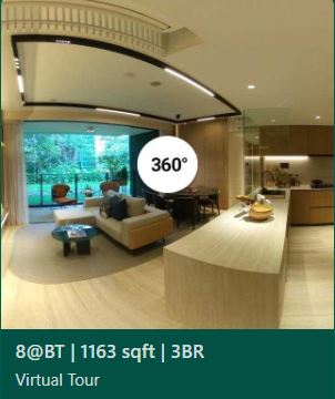 360 degrees Virtual Tour of the 3 bedroom 2 bath 1163sqf unit at the show flat. 